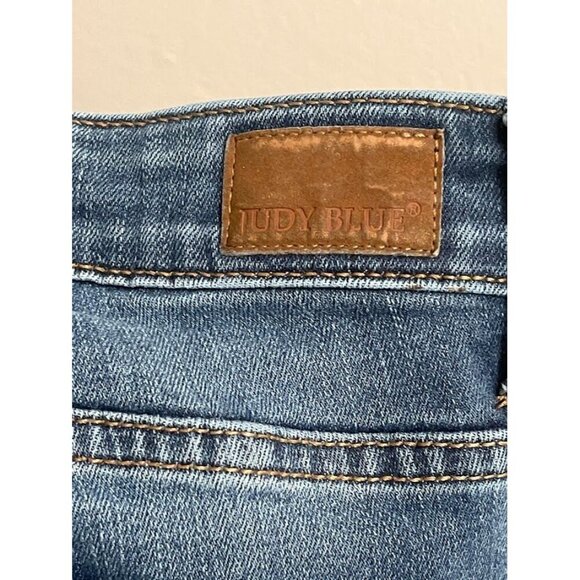 Judy Blue Womens Distressed Denim Jeans Size 26 Medium Wash - Picture 14 of 15